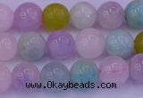 CMQ342 15.5 inches 8mm round mixed quartz gemstone beads