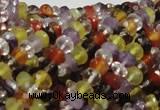 CMQ35 15.5 inches 4*6mm faceted rondelle multicolor quartz beads