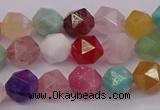 CMQ371 15.5 inches 6mm faceted nuggets mixed gemstone beads