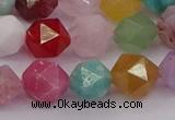 CMQ373 15.5 inches 10mm faceted nuggets mixed gemstone beads