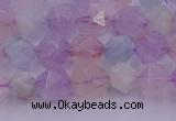 CMQ381 15.5 inches 6mm faceted nuggets mixed quartz beads