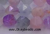 CMQ382 15.5 inches 8mm faceted nuggets mixed quartz beads