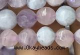 CMQ421 15.5 inches 6mm faceted round natural mixed quartz beads