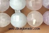 CMQ423 15.5 inches 10mm faceted round natural mixed quartz beads