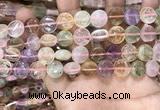 CMQ501 15.5 inches 12mm flat round colorfull quartz beads wholesale