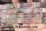 CMQ510 15.5 inches 12*16mm bone colorfull quartz beads