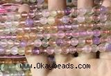 CMQ530 15.5 inches 6mm faceted round colorfull quartz beads