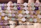 CMQ531 15.5 inches 8mm faceted round colorfull quartz beads