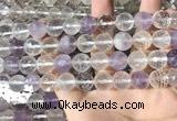 CMQ557 15.5 inches 12mm faceted round colorfull quartz beads