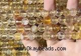 CMQ562 15.5 inches 10mm faceted round citrine gemstone beads