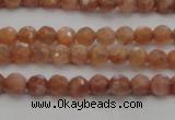 CMS1010 15.5 inches 4mm faceted round AA grade moonstone beads