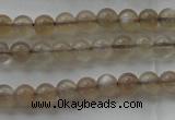 CMS1063 15.5 inches 4mm round grey moonstone beads wholesale