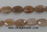 CMS107 15.5 inches 8*12mm faceted oval moonstone gemstone beads