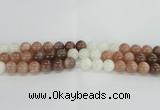 CMS1084 15.5 inches 12mm round mixed moonstone beads wholesale