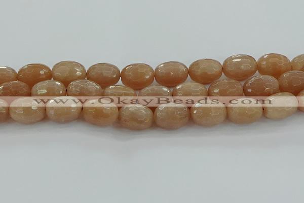 CMS1102 15.5 inches 15*20mm faceted rice moonstone gemstone beads