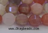 CMS1168 15.5 inches 10mm faceted round rainbow moonstone beads