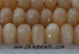 CMS1172 15.5 inches 6*10mm faceted rondelle moonstone beads