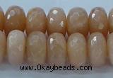 CMS1173 15.5 inches 7*12mm faceted rondelle moonstone beads