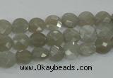 CMS129 15.5 inches 8mm faceted coin moonstone gemstone beads