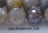 CMS1316 15.5 inches 16mm faceted round AB-color grey moonstone beads