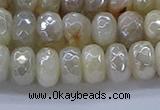 CMS1342 15.5 inches 5*8mm faceted rondelle AB-color white moonstone beads