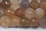 CMS1496 15.5 inches 6mmm faceted round rainbow moonstone beads