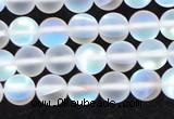 CMS1506 15.5 inches 6mm round matte synthetic moonstone beads