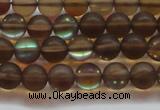 CMS1526 15.5 inches 6mm round matte synthetic moonstone beads