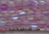 CMS1596 15.5 inches 6mm round matte synthetic moonstone beads