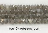 CMS1660 15.5 inches 6*10mm - 8*11mm faceted tyre moonstone beads