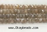 CMS1664 15.5 inches 6*10mm - 8*11mm faceted tyre moonstone beads