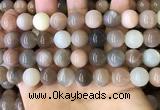 CMS1688 15.5 inches 12mm round rainbow moonstone beads wholesale