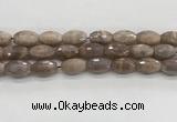 CMS1777 15.5 inches 11*18mm faceted rice AB-color moonstone beads