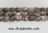 CMS1785 15.5 inches 13*18mm faceted rectangle AB-color moonstone beads