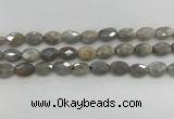 CMS1810 15.5 inches 8*12mm faceted oval AB-color moonstone beads