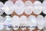 CMS1868 15.5 inches 5*8mm faceted rondelle white moonstone beads