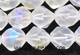 CMS1872 15.5 inches 8mm faceted nuggets AB-color white moonstone beads