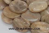 CMS19 15.5 inches 18*25mm oval moonstone gemstone beads wholesale