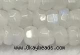 CMS1910 15.5 inches 4.5*6mm faceted rondelle white moonstone beads