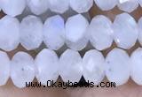 CMS1925 15.5 inches 4*6mm faceted rondelle white moonstone beads