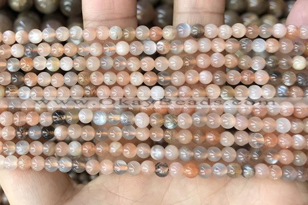 CMS2053 15.5 inches 4mm round moonstone gemstone beads