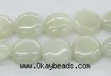 CMS210 15.5 inches 14mm flat round moonstone gemstone beads wholesale