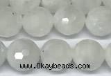 CMS2124 15 inches 8mm faceted rondelle white moonstone beads