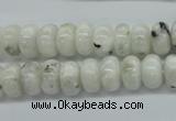 CMS218 15.5 inches 6*10mm rondelle white moonstone gemstone beads