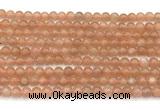 CMS2251 15 inches 6mm round orange moonstone beads wholesale