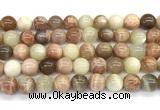 CMS2268 15 inches 10mm round rainbow moonstone beads wholesale