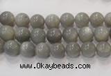 CMS303 15.5 inches 8mm round natural grey moonstone beads wholesale