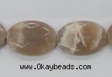 CMS37 15.5 inches 18*24mm faceted oval moonstone gemstone beads