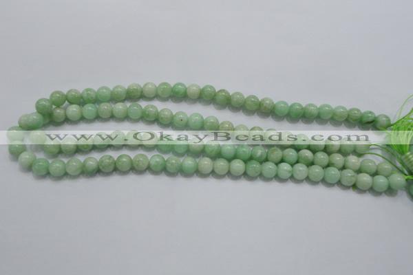 CMS403 15.5 inches 8mm round green moonstone beads wholesale