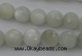 CMS453 15.5 inches 8mm faceted round white moonstone gemstone beads